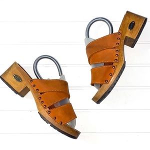 Vintage Candies suede slip on sandals